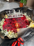 幽客玉品情人节鲜花速递红玫瑰花束表白送女友老婆生日礼物全国同城配送 33朵红玫瑰花束—女神款 实拍图