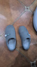 回力纯色半包厚底加绒防滑居家室内穿棉拖鞋HL0701蓝灰色42-43码 实拍图