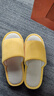 果洛菲（GUOLUOFEI）棉麻拖鞋女夏家居家用布艺亚麻室内情侣四季春秋地板 黄色 40-41 实拍图
