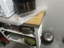 立太厨房置物架落地多功能切菜桌子工作台多层微波炉锅具收纳架窄边柜 多人选购-三层长100宽40高80 【加厚30mm台面】台面可剁骨 实拍图