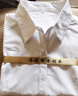 超媛长袖衬衫女商务休闲职业装白色正装女士衬衣面试工作服定制修身OL 长袖V领白色平纹 到货块 2XL (39) 【116~125斤】 实拍图