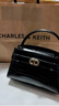 CHARLES&KEITH鳄鱼纹凯莉包手提斜挎婚包包女包生日情人节礼物CK2-50270880-1 Black黑色 S 实拍图