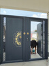 中式别墅庭院门铝合金花园门自建房院门现代简约单双开不锈钢大门 款1/铁艺（每平） 实拍图