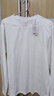 京东京造长袖t恤男5A抑菌新疆棉圆领衣服男装打底衫 白色 XL 实拍图