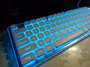 狼途L1静音键盘有线无线高颜值104键机械手感薄膜键盘电竞游戏办公码字男女生键盘电脑平板笔记本外设 【有线·防水升级】白冰蓝单光 实拍图