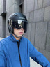 凤凰（Phoenix）新国标A类3C认证电动车摩托车头盔双镜片防雾防风保暖哑黑 男女四季通用电瓶车3/4半盔冬季安全帽 实拍图