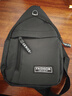 运动跑步包男休闲斜挎包手机包防泼水健身包女单肩包 黑色 实拍图