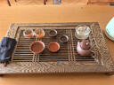 锦格鸡翅木茶盘家用抽屉式功夫茶具实木茶台储水式排水茶台茶托盘家用 鸡翅木古典长65宽37高7cm 实拍图