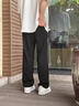 主意范（ZHUYIFAN）胖子大码230斤裤子男直筒秋冬款工装裤潮牌大码直筒阔腿休闲裤 A001-K1050黑色 4XL (190) 190-205斤可穿 实拍图