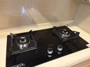 美的（Midea）【天然气】燃气灶双灶家用5.0KW大火力黑晶宽面板台嵌两用双灶 Q330 实拍图