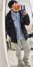 FILA斐乐保暖羽绒服男士连帽运动休闲长袖加厚外套开衫装上衣 正黑色-BK M 170/92A 实拍图
