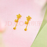周六福樱花黄金耳坠女足金耳饰花朵38妇女节礼物A0914959 一对 约1.36g 实拍图