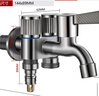 橱卫帮（CVBAB）一进三出洗衣机水龙头 多出水多功能拖把池角阀分水器龙头CV1077H 实拍图