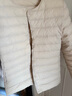 鸭鸭（YAYA）佟丽娅同款轻薄羽绒服女新款冬季短款圆领内胆修身时尚薄外套男 米白色【女款无领】 S 【建议80-90斤】 实拍图