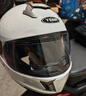 野马（YEMA）3C认证828S摩托车头盔男全盔冬季防冻保暖双镜片机车安全帽 四季通用 均码 白色+防雾贴片 实拍图