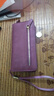 老人头女士钱包2025新款钱夹油蜡皮长款手机包复古百搭多卡位皮夹票夹 249J022L 4R紫色 实拍图