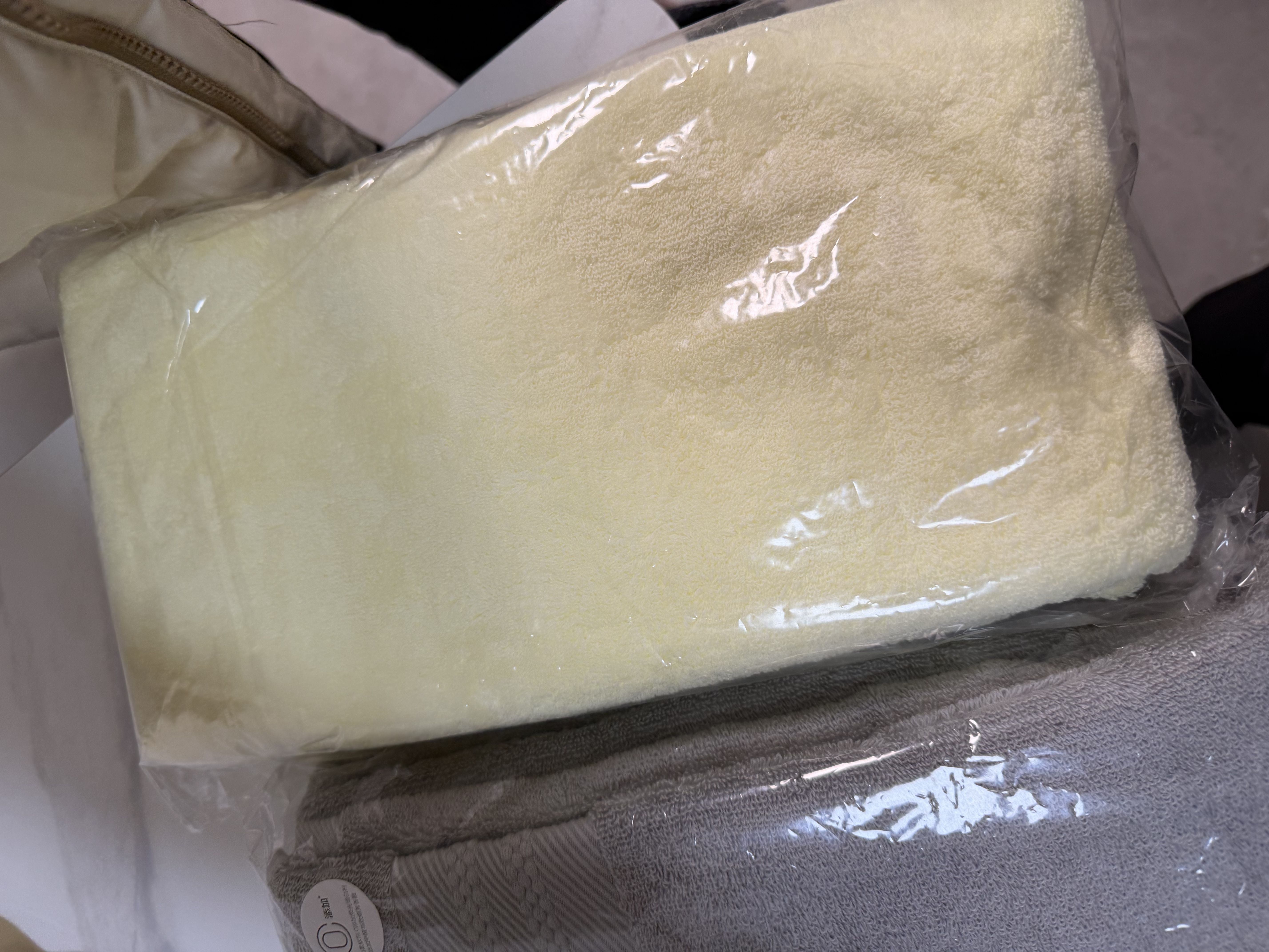 全棉时代浴巾纯棉加大加厚家用吸水柔软速干男女浴巾时光黄70*140cm 实拍图