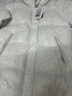 黑冰秋冬女士过膝长款鸭绒连帽轻量保暖防风防泼水羽绒服 FAF8961 米白 L 实拍图