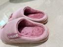 大嘴猴（paul frank）棉拖鞋女士秋冬季室内家居拖鞋毛绒保暖厚底棉鞋女款粉红250PF607 实拍图