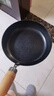 章丘铁锅手工小平底辅食锅煎锅烤肉锅煎蛋锅无涂层物理不粘锅炒锅平底锅 烤蓝木把 20cm 实拍图