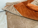 京东京造 220g牛奶绒四件套 A类秋冬加厚高克重法兰绒保暖双人床单枕套被套 1.5米床 焦糖Milky 实拍图