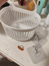 可爱壁挂式收纳篮多功能厨房浴室小挂篮免打孔挂墙首饰盒小号 白色大嘴挂壁收纳盒 实拍图