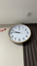POWER霸王挂钟 客厅简约时钟挂墙石英钟家用免打孔直径30cm不挑电池 实拍图