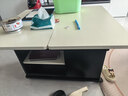 沙发边几可移动茶几小户型客厅边柜多功能茶桌升降折叠实木角几 黑+白 不带升降：700*400*546 实拍图
