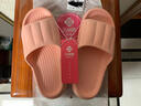 洁丽雅（Grace）居家情侣加厚拖鞋简约清新马卡龙色男女款凉拖凉拖鞋 浅粉 38/39 实拍图