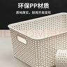 名创优品（MINISO）格纹仿藤编收纳筐 桌面收纳盒宿舍大号2个装 实拍图