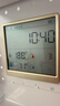 杜克温湿度计室内时钟wifi智联家用数显电子可贴可立TH3 香槟金 实拍图