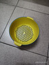 双层塑料洗菜盆沥水篮子厨房神器多功能客厅家用水果盘洗水果菜篮 青黄色 1个 实拍图