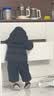 保姆鹅 儿童羽绒服短款连帽聚暖童装男女童防风御寒加厚外套冬[NG2860] 炭黑 100 实拍图