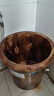 川柏香泡脚桶木桶40厘米实木泡脚桶过小腿香柏木足浴洗脚盆木桶家用木质 40碳化带盖带轮+艾30包+排水 实拍图