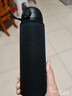 杯套保温杯保护套斜跨通用水杯套防摔隔热防烫玻璃杯袋子提绳简约 黑色中大号（6.5cm*18cm） 无规格 实拍图