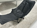 午休椅可折叠椅折叠床月亮椅懒人靠背座椅办公室单人久坐躺椅钓椅 【三挡调节】高背带腿托耀黑色 实拍图