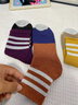 南极人袜子女士袜子毛圈加绒加厚舒适透气保暖袜秋冬季条纹中筒袜10双 实拍图