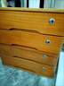 实木桌面收纳盒抽屉式办公桌上整理箱多层杂物储物柜木质盒子带锁 木黄色4层【全锁】 实拍图