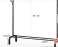 喻品衣架落地衣帽架挂衣架卧室客厅晾衣杆晒衣架可置物加粗MJ53黑150 实拍图