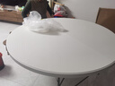 方杰 折叠圆桌餐桌酒店大圆桌面家用桌子户外便携式塑料餐桌吃饭桌 1.5米 10-12人白 加固 实拍图