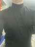 真维斯（Jeanswest）双面德绒打底衫男秋冬季长袖t恤男保暖内搭上衣加绒半高领秋衣男 高领 黑色 纯色 XL 实拍图