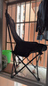 小魔户外折叠椅 折叠靠背椅加高月亮椅露营折叠凳子便携躺椅钓鱼椅 黑 实拍图