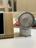 名创优品小风扇桌面风扇摇头大风力静音便携3c认证充电长续航插电式办公室工位学生宿舍小塔扇强力风可拆卸 【冰透白Pro】全新升级丨边充边用 实拍图