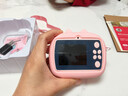 活石拍立得儿童照相机7-14岁女孩生日礼物可拍照直接出打印照片彩色10 粉【彩色打印5卷+128G+全包胶套+背带+精美礼盒】 彩笔+5色打印500张儿童新年礼物给女生 实拍图