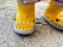 SEVEN ONLY OLINE儿童雨鞋女童防水防滑可爱鲨鱼宝宝雨靴女孩幼儿园水鞋 柠檬黄 16 cm内长【160】脚长约15穿 实拍图