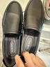 奥康（Aokang）官方春秋季流行商务休闲皮鞋男士舒适百搭一脚蹬鞋子男黑41码 实拍图