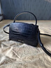 CHARLES&KEITH鳄鱼纹凯莉包手提斜挎婚包包女包生日礼物新年礼物CK2-50270880-1 Black黑色 S 实拍图