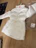 阿迪达斯（adidas）女装冬季立领时尚收腰抽绳休闲羽绒服JL9846 汉玉白 M 实拍图