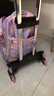bolerbear中小学生书包拉杆架通用初中儿童手拖拉小拉车推爬楼梯可折叠静音 粉色6轮【背板款】 实拍图