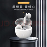 YOMO【2025新款】蓝牙耳机 半入耳式无线耳机 长续航运动耳机适用于苹果华为小米oppo手机H7白色 实拍图